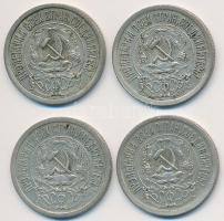 Szocialista Szövetségi Szovjet Köztársaság 1922. 15k Ag + 1923. 15k Ag (3x) T:2,2-
Russian Socialist...