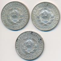 Szovjetunió 1925-1927. 15k Ag (3x) T:2,2-
Soviet Union 1925-1927. 15 Kopeks Ag (3x) C:XF,VF