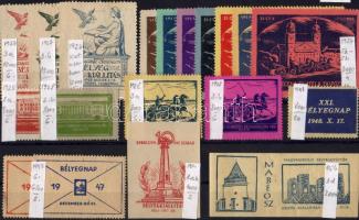 1927-1956. 19 klf. magyar filatelista levélzáró / 19 versch. ungarische philatelistische Vignetten