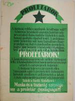 1919-es tanácsköztársasági plakát utánnyomata az 1950-es évekből 23x33 cm  kétoldalas nyomat