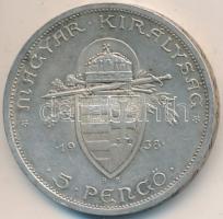 1938. 5P Ag "Szent István" T:2 
Adamo P8.1