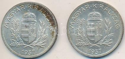 1937. 1P Ag (2x) T:2