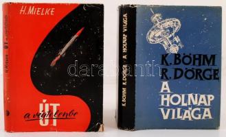 Vegyes tudományos könyvek a 60-as évekből,4db. Böhm: A holnap világa. Mieleke út a végtelenbe. Böhm:...