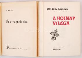 Vegyes tudományos könyvek a 60-as évekből,4db. Böhm: A holnap világa. Mieleke út a végtelenbe. Böhm:...