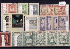 1928-1935. 20 klf. magyar filatelista levélzáró / 20 versch. ungarische philatelistische Vignetten