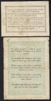 1849. "Kossuth-bankók" 30kr előlap ferdén nyomva T:II, 2Ft T:III/IV