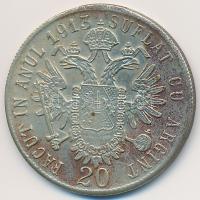 1913. 20Kr "Veretett 1913 évben ezüstözött" játékpénz magyar és román felirattal T:2-