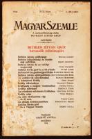 1934 Magyar Szemle XXII. kötetének 2. száma, a szerkesztőbizottság elnöke gróf Bethlen István volt, a folyóirat 1946-tól felkerült a tiltott könyvek listájára.