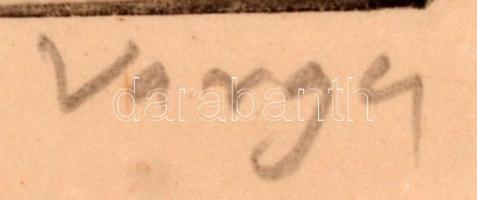 Varga Nándor Lajos (1895-1978): Nagyhantai malom. Rézkarc, papír, jelzett, üvegezett keretben, 19×28...