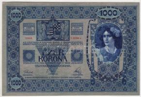 1902. 1000K (2x) vöröses papíron, egymásutáni sorszámokkal, mindkettőben szériaszám utolsó "4&q...