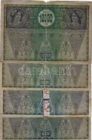 Ausztria 1918. 10.000K (4x) csak német szöveggel és piros "Deutschösterreich" fny-sal T:IV