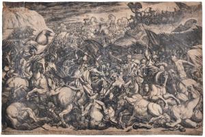 1609 Nicolaus van Aelst (1526-1613), Antonio Tempesta (1555-1630): Battle against the Jews. Nagyméretű részmetszet  / Large judaica etching 79x50 cm