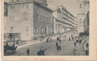 Naples, Napoli; Museo Filangieri, Via del Duomo / museum, street