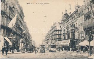 Marseille, Rue Noailles / street, trams