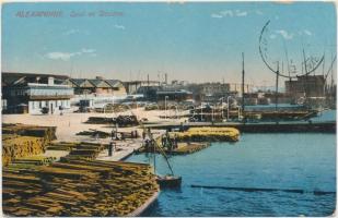 Alexandria, Alexandrie; Quai en Douane / Customs dock