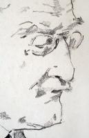 Márton Ferenc (1884-1940): Bipi (Robert Baden-Powell 1857-1941) a világ főcserkésze. Ceruza, papír, ...