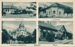 Jászapáti, Tisztviselő telep, Nagyvendéglő, vasútállomás, Adóhivatal és Szolgabíróság / officer's restaurant, tax office, court, railway station