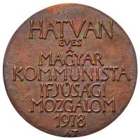 Asszonyi Tamás (1942-) 1978. "Hatvan éves a Magyar Kommunista Ifjúsági Mozgalom" Br emléké...