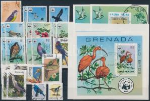 1968-2000 Birds 23 stamps + 3 blocks, 1968-2000 23 db Madár motívumú bélyeg és 3 blokk