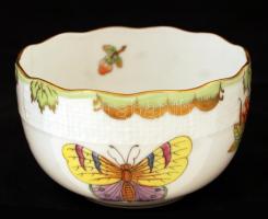 Herendi Viktória mintás teás csésze és alj, kézzel festett, jelzett, hibátlan