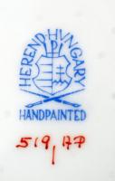 Herendi Apponyi mintás süteményes tányér, kézzel festett, jelzett, hibátlan, d:20,5 cm