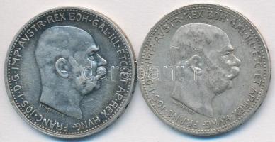 Ausztria 1912-1916. 1K Ag "Ferenc József" (2x) T:2,2-
Austria 1912-1916. 1 Corona Ag &quot...