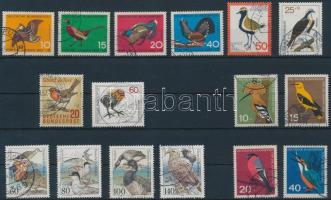 1957-1991 16 db Madár motívumú bélyeg, 1957-1991 Birds 16 stamps