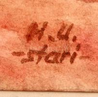 Sostarits Lajos: Molnárház. Akvarell, papír, jelzett, 22x31 cm