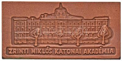 Garamkeszi János (1936-) DN "Zrínyi Miklós Katonai Akadémia" Br emlékplakett (50x105mm) T:...