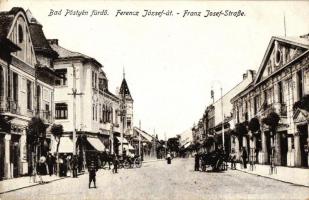 Pöstyén, Ferenc József híd; Donáth Lipót kiadása / street (EK)