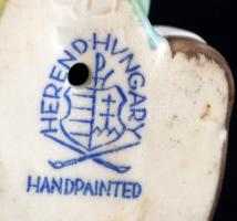 Herendi lovagló kisfiú, kézzel festett, hibátlan, jelzett, m: 9 cm