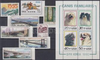 12 diff stamps, 12 klf bélyeg (közte ívszéli és ívsarki bélyegek és kisív)