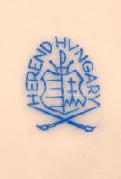 Herendi Viktória mintás bonbonier, kézzel festett, a rózsán apró lepattanással, jelzett, m: 10 cm, d...