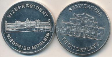 Németország DN "Drezda / Semperoper Operaház Theaterplatz" fém emlékérem (35mm) + "Vi...