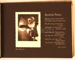 1939 Mein heimatland Südtirol. Házi készítésű album 42 db képeslappal és fotóval és egy nyomtatvánny...