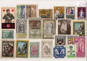 1900-1920. 22 db segélybélyeg, részben háborús / 22 Stk. Spendemarken, teils Kriegsspendemarken