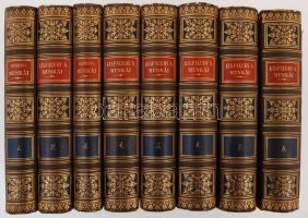 Kisfaludy Sándor minden munkái I-VIII. Negyedik kiadás. Magyar remekírók sorozat. Bp., 1893, Franklin-Társulat kiadása. Kiadói aranyozott, bordázott gerincű, festett egészvászon kötés, festett lapszélek, néhol a lapok foltosak, jó állapotban.