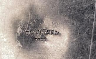 Ezüst (Ag.) doboz, Angkor Wat látképével, jelzett (900), préselt, 9×14 cm, nettó:147 g / Silver box ...