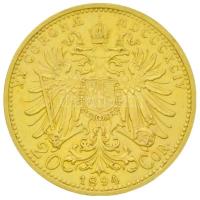 Ausztria 1894. 20K Au "Ferenc József" (6,79g/0.900) Bécs T:2- 
Austria 1894. 20 Corona Au ...