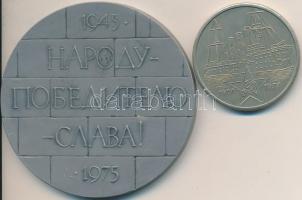 Szovjetunió 1975. "Dicsőség a győzedelmes népnek! 1945-1975" Al emlékérem (65mm) + NDK 197...