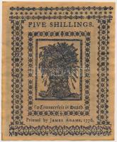 Amerikai Egyesült Államok / Delaware 1776. 5Sh replika T:I
Great Britain / Delaware 1776. 5 Shilling...