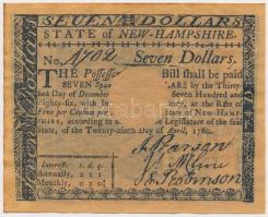 Amerikai Egyesült Államok / New Hampshire 1780. 7$ replika T:I,I- USA / New Hampshire 1780. 7 Dollars replica C:UNC,AU