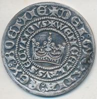 Csehszlovákia DN 1300-as évekbeli prágai garas Ag replikája dísztokban, ismertetővel (0.900/4,6g) T:...