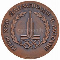 Szovjetunió 1980. "Moszkvai Olimpia" Br emlékérem eredeti tokban (60mm) T:1
Soviet Union 1...