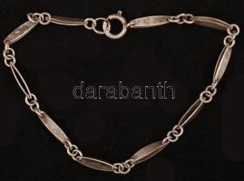 Zabszem alakú ezüst(Ag) óralánc, jelzett, h: 22 cm, 6,1 g