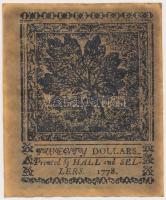 Amerikai Egyesült Államok / Philadelphia 1778. 20$ replika T:I,I-
USA / Philadelphia  1778. 20 Dolla...