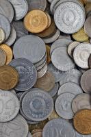 Jugoszláv vegyes fémpénz tétel 1,5kg súlyban T:vegyes Yugoslavian mixed metal coins that weigh 1,5kg C:mixed