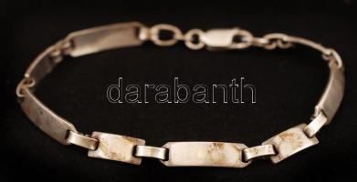 Zabszem alakú ezüst(Ag) karkötő, jelzett, h: 17 cm, 6,1 g