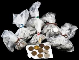 Magyar fémpénz tétel 5f-2Ft, 480g-os súlyban + telefonérmék T:vegyes