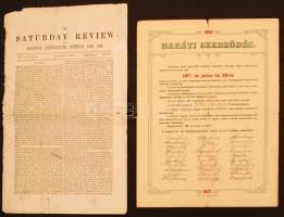 cca 1847-1951 Vegyes okmány tétel, többön közülük okmánybélyeggel(számla, népiskolai bizonyítvány, s...